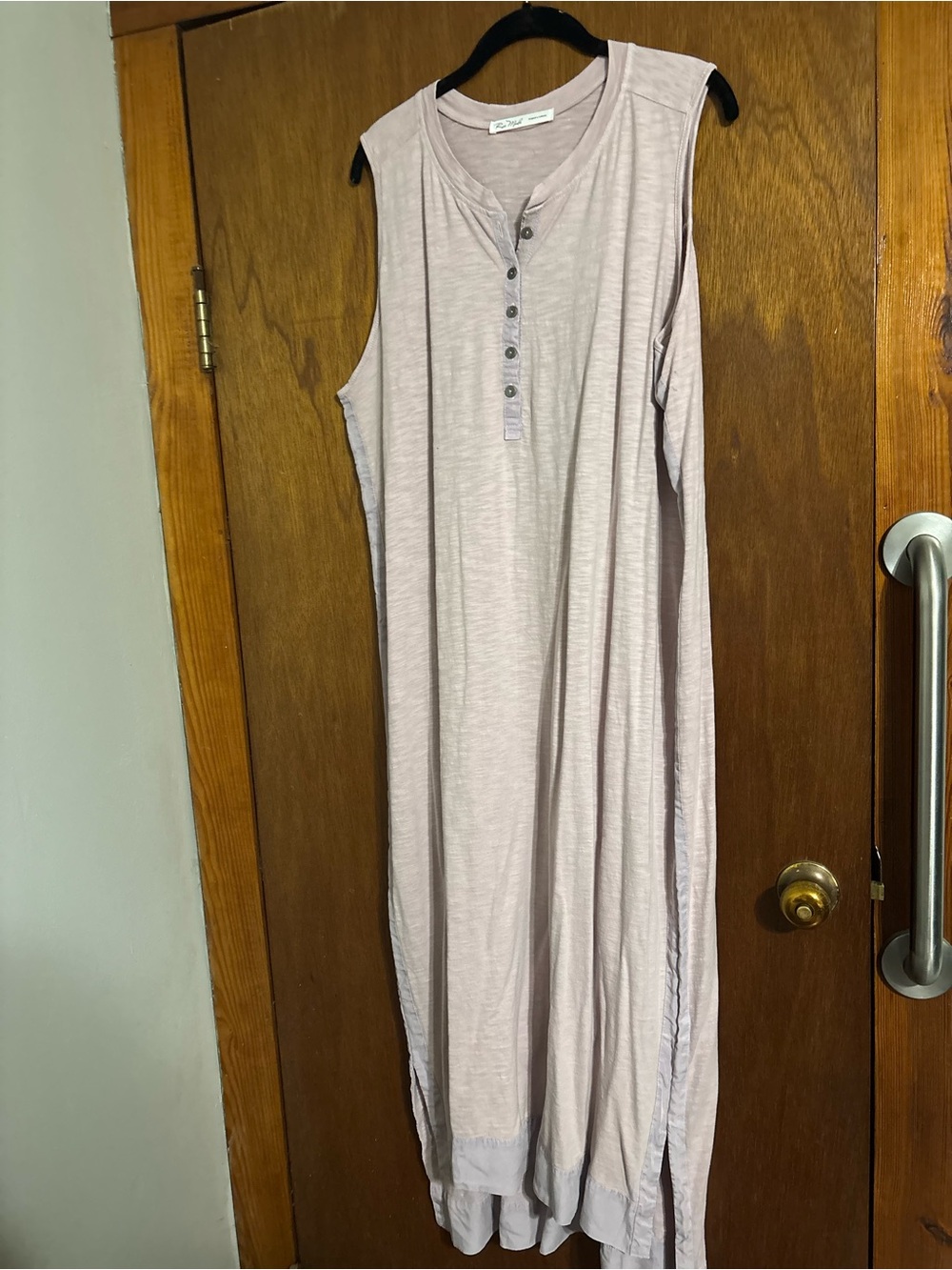 Rae Mode Light Mauve Sleeveless Henley Maxi